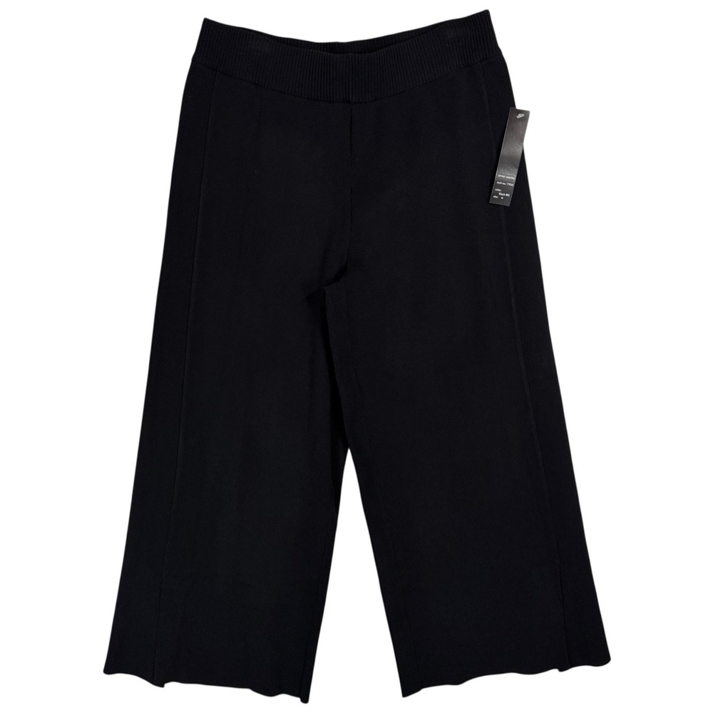 NEW Yarns & Stitches Wide Leg‎ Ribbed Knit Pants Size M High Rise Cropped Y2K